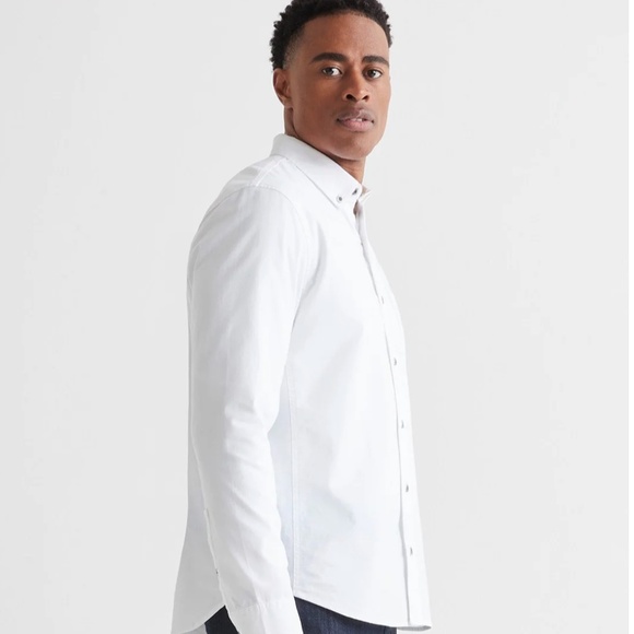 NWT DUER Performance Oxford Shirt. Men's Medium. Color: White - Picture 4 of 4